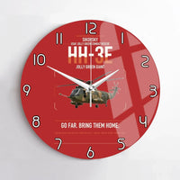 Thumbnail for Sikorsky HH-3E Jolly Green Giant design on red no frame wall clock