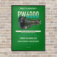 Thumbnail for PW6000 vertical canvas print - framed - green background