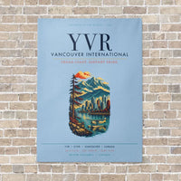Thumbnail for Vancouver International Airport YVR vertical canvas print - no frame - light blue background