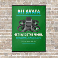 Thumbnail for DJI Avata vertical canvas print - framed - green background