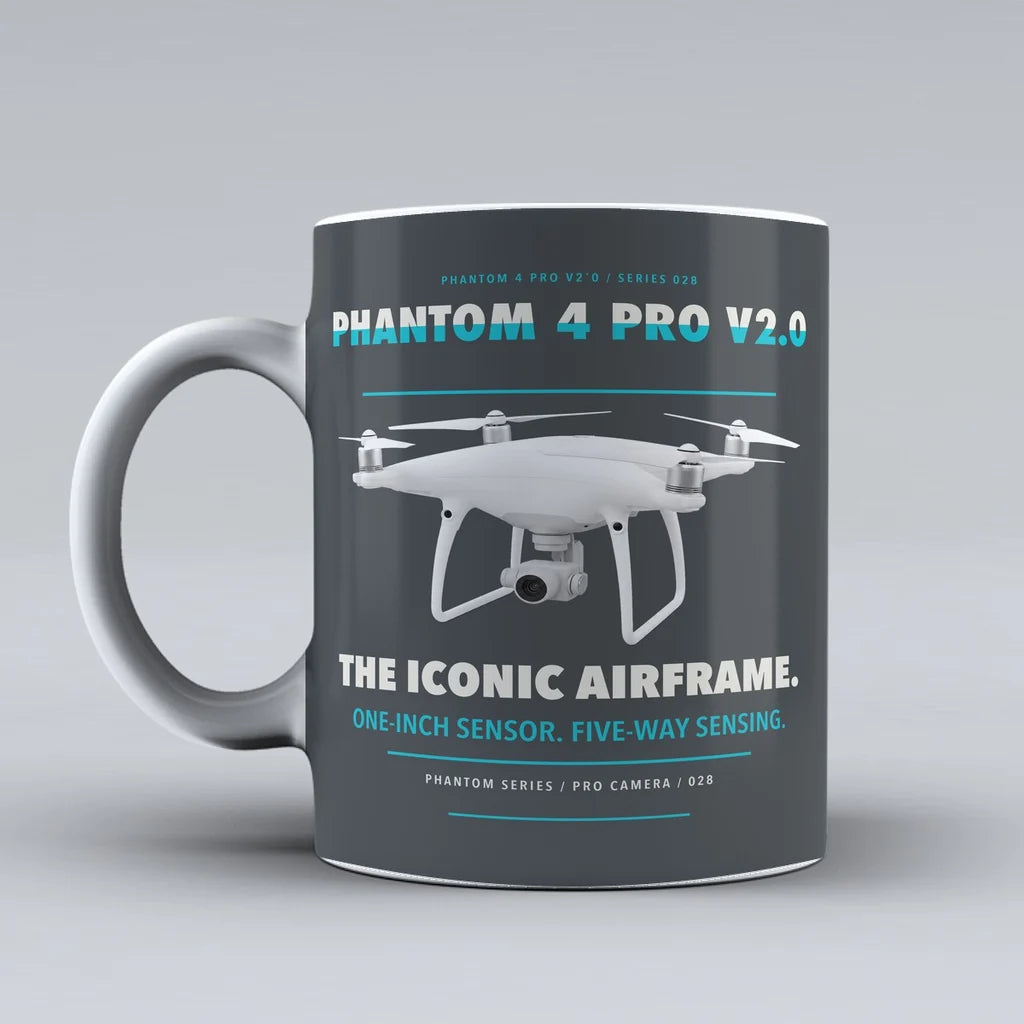 Phantom 4 Pro V2.0 Mug design on gray dji