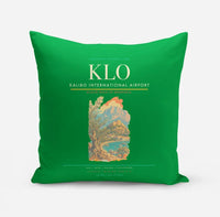 Thumbnail for Kalibo International Airport (KLO) design on green pillow
