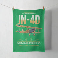 Thumbnail for Curtiss JN-4D Jenny design on green towel