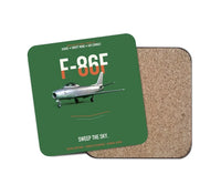 Thumbnail for F-86F Sabre Sweep The Sky design on green 1 piece coaster