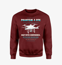 Thumbnail for DJI Phantom 4 RTK design on wine red sweatshirt