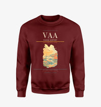 Thumbnail for Vaasa Airport (VAA) design on wine red sweatshirt