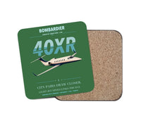 Thumbnail for Bombardier Learjet 40XR design on green 1 piece coaster