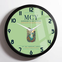 Thumbnail for Sunshine Coast Airport (MCY) design on light green framed wall clock