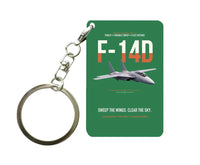 Thumbnail for F-14D TOMCAT Key Chain design on green key chain