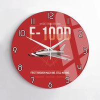 Thumbnail for F-100D Super Sabre design on red no frame wall clock