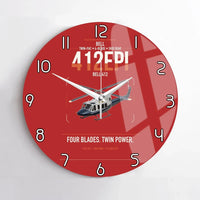 Thumbnail for Bell 412EPI design on red no frame wall clock