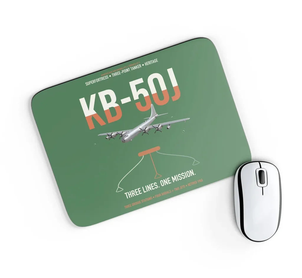 KB-50J Superfortress design on green rectangle mouse pad