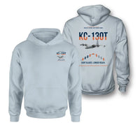 Thumbnail for KC-130T NP2000 design on light blue double-side hoodie, double-side print