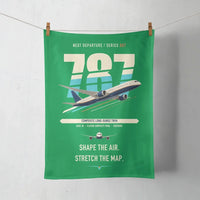 Thumbnail for Boeing 787-9 Dreamliner design on green towel