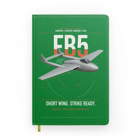 Thumbnail for de Havilland Vampire FB5 design on green notebook