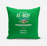 Thumbnail for Air Tractor AT-802F Fire Boss design on green pillow