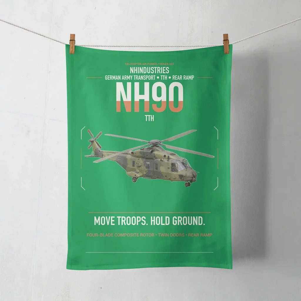 NHIndustries NH90 TTH design on green towel