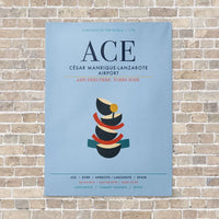 Thumbnail for César Manrique-Lanzarote Airport ACE vertical canvas print - no frame - light blue background