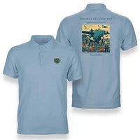 Thumbnail for VINTAGE G4273 - The Hull Cleaning Day - Double-Side Polo T-Shirt design on lightblue