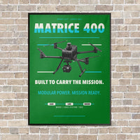 Thumbnail for DJI Matrice 400 vertical canvas print - framed - green background