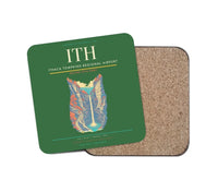 Thumbnail for Ithaca Tompkins Regional Airport (ITH) design on green 1 piece coaster
