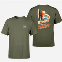 Thumbnail for SIGNAL 667 - Welcome Begins Before Takeoff - Double-Side T-Shirt design on green army double side t shirt