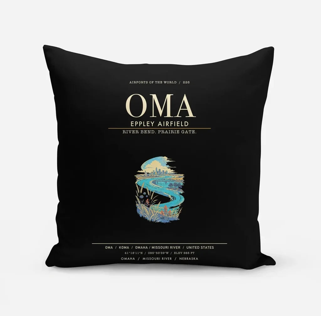 Omaha Eppley Airfield OMA - Black