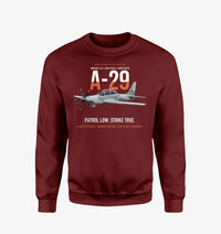 Thumbnail for A-29 Super Tucano Light Attack design on wine red sweatshirt