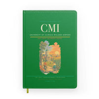 Thumbnail for University of Illinois Willard Airport (CMI) design on green notebook