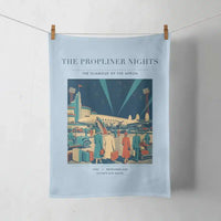 Thumbnail for VINTAGE G4080 - The Propliner Nights - Designed Towels design on lightblue