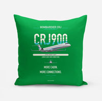 Thumbnail for Bombardier CRJ900 design on green pillow
