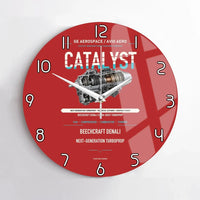 Thumbnail for CATALYST design on red no frame wall clock