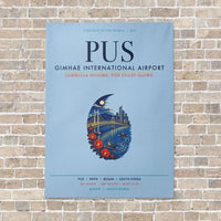 Thumbnail for Gimhae International Airport Busan PUS vertical canvas print - no frame - light blue background