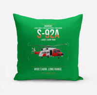 Thumbnail for Sikorsky S-92A design on green pillow