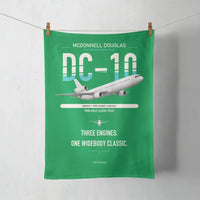 Thumbnail for McDonnell Douglas DC-10 design on green towel