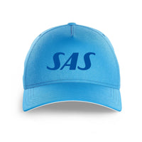 Thumbnail for SAS Airlines logo printed on light blue cap