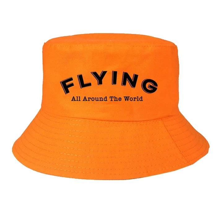 Flying All Around The World summer hat - orange