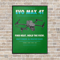 Thumbnail for Autel EVO Max 4T vertical canvas print - framed - green background
