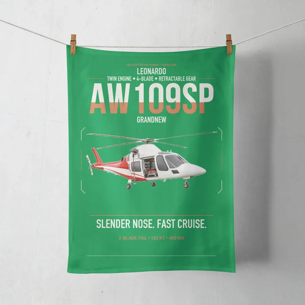 Leonardo AW109SP GrandNew design on green towel