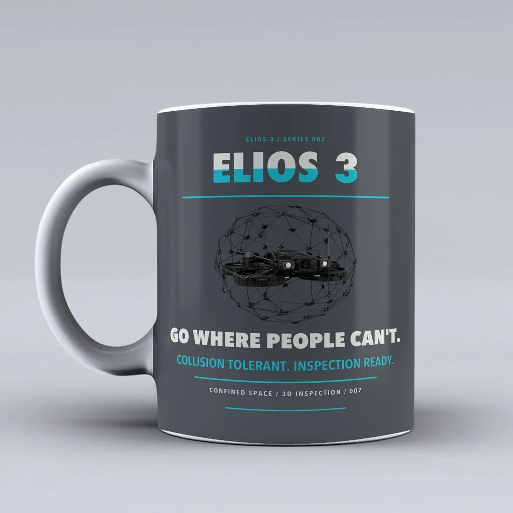 Elios 3 Mug design on gray flyability