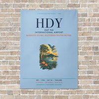 Thumbnail for Hat Yai International Airport HDY vertical canvas print - no frame - light blue background