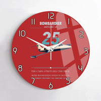 Thumbnail for Bombardier Learjet 25 design on red no frame wall clock