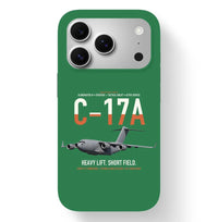 Thumbnail for C-17A Globemaster III design on green magsafe iphone case, for iPhone 17 Pro