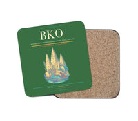 Thumbnail for Modibo Keita International Airport (BKO) design on green 1 piece coaster