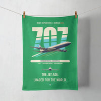 Thumbnail for Boeing 707-320C design on green towel