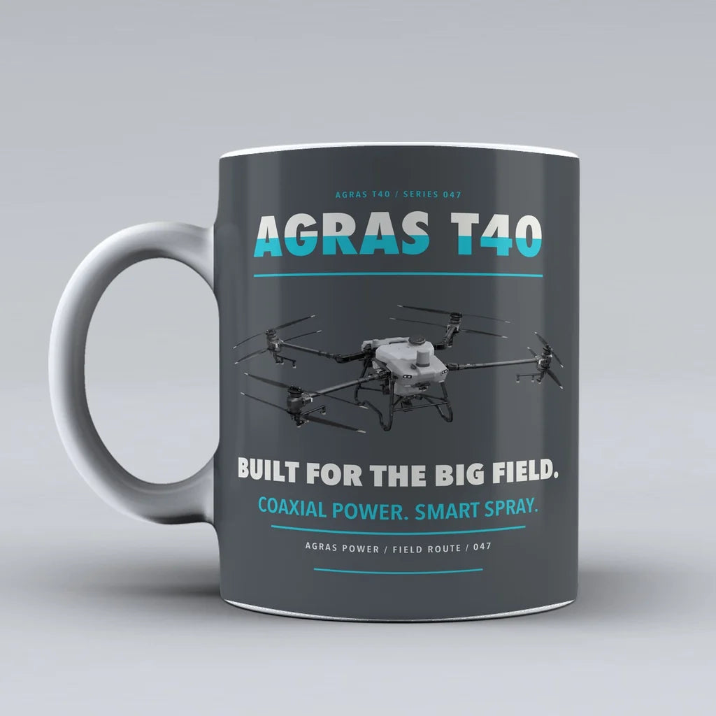 Agras T40 Mug design on gray dji