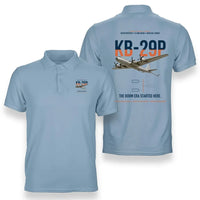 Thumbnail for KB-29P SUPERFORTRESS design on light blue double-side polo t-shirt, double-side print