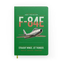 Thumbnail for F-84E Thunderjet design on green notebook