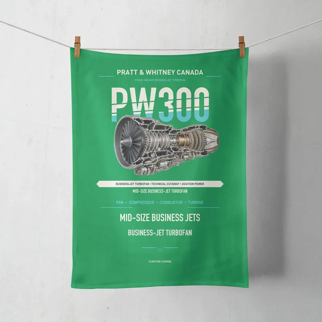PW300 design on green towel