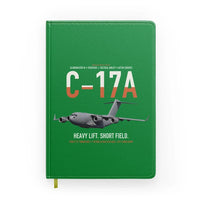 Thumbnail for C-17A Globemaster III design on green notebook